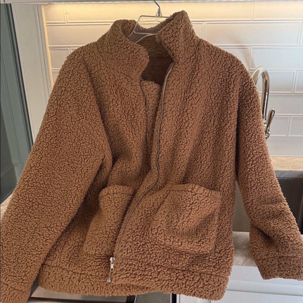 Cozy Brown Sherpa Jacket